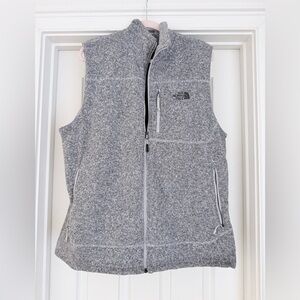 The North Face Heather Gray Zip Vest